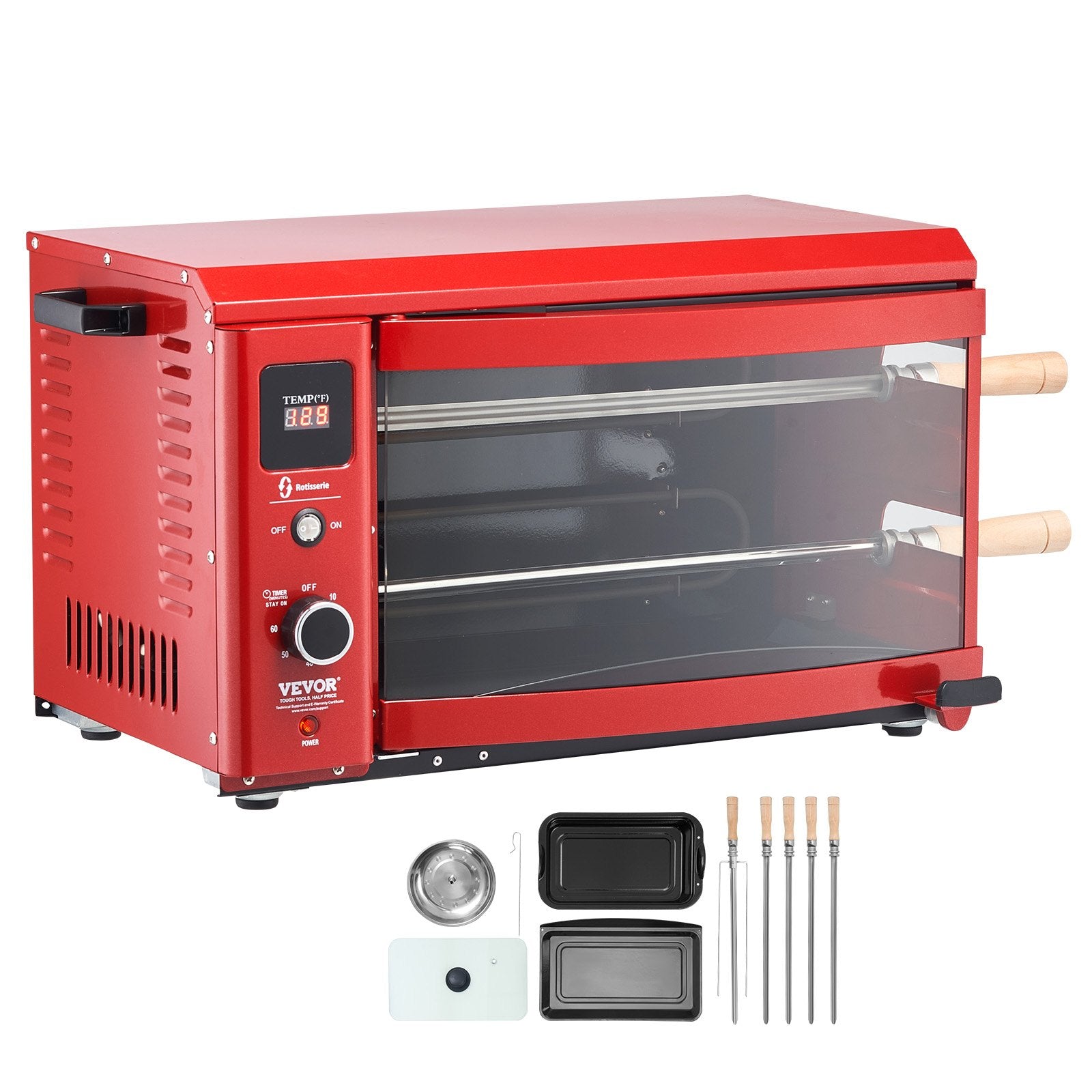 VEVOR Stainless Steel Shawarma Grill Machine Electric Gyro Rotisserie Machine