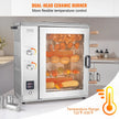 VEVOR Shawarma Grill Machine, 5 Strings of Barbecue Capacity, Chicken Shawarma Cooker Machine with 2 Burners, Gas Vertical Broiler Gyro Rotisserie Oven Doner Kebab Machine, for Home Restaurant Kitchen