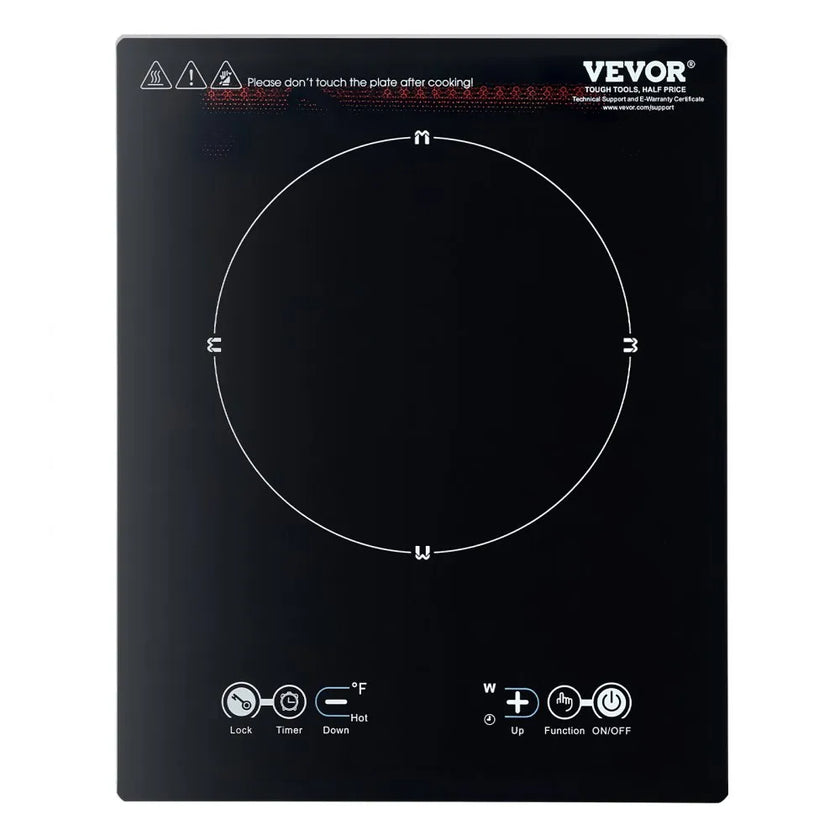 VEVOR Portable Induction Cooktop 1800W Countertop Burner 9 Temp Levels Hot Plate