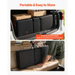 Folding Portable Bar Table with Dual Storage Shelves & Carry Bag