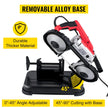 VEVOR Portable Band Saw, 110V Removable Alloy Steel Base Cordless Band Saw, 5 Inch Cutting Capacity Hand held Band Saw,Variable Speed Portable Bandsaw, 10Amp Motor Deep Cut Band saw for Metal Wood