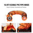 VEVOR Portable Ventilator, 12 inch Heavy Duty Cylinder Fan with 16.4ft Duct Hose, 585W Strong Shop Exhaust Blower 3198CFM, Industrial Utility Blower for Sucking Dust, Smoke, Smoke Home/Workplace