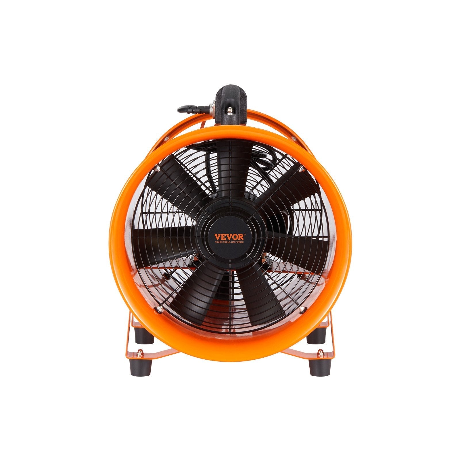 VEVOR Portable Ventilator, 12 inch Heavy Duty Cylinder Fan with 16.4ft Duct Hose, 585W Strong Shop Exhaust Blower 3198CFM, Industrial Utility Blower for Sucking Dust, Smoke, Smoke Home/Workplace