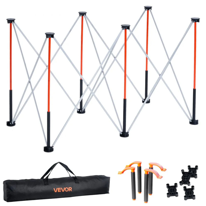 VEVOR Portable Folding Workstand 4.15 x 2.18 ft Collapsible Work Stand 2500 lbs