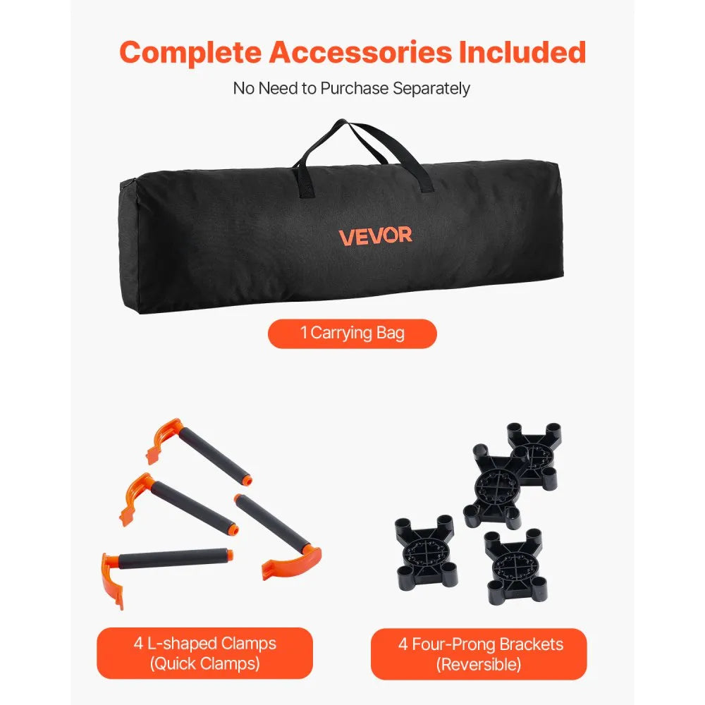 VEVOR Portable Folding Workstand 6.12 x 4.14 ft Collapsible Work Stand 4500 lbs