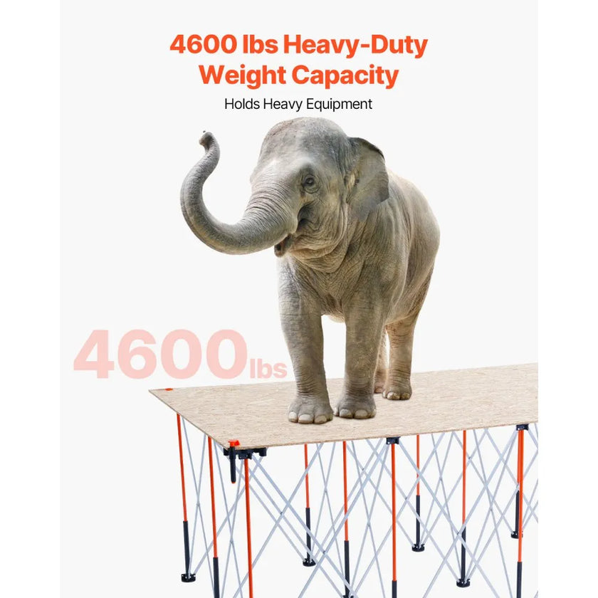 VEVOR Portable Folding Workstand 8.02 x 4.12 ft Collapsible Work Stand 6000 lbs