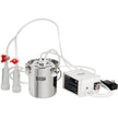 VEVOR Goat Milking Machine, 3 L 304 Stainless Steel Bucket, Electric Automatic Pulsation Vacuum Milker, Portable Milker with Food-grade Silicone Cups and Tubes, Adjustable Suction for Sheep