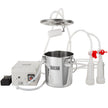 VEVOR Goat Milking Machine, 3 L 304 Stainless Steel Bucket, Electric Automatic Pulsation Vacuum Milker, Portable Milker with Food-grade Silicone Cups and Tubes, Adjustable Suction for Sheep