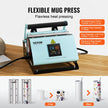 VEVOR 2 in 1 Tumbler and Hat Heat Press Machine Heat Machine for Caps Hats Mugs