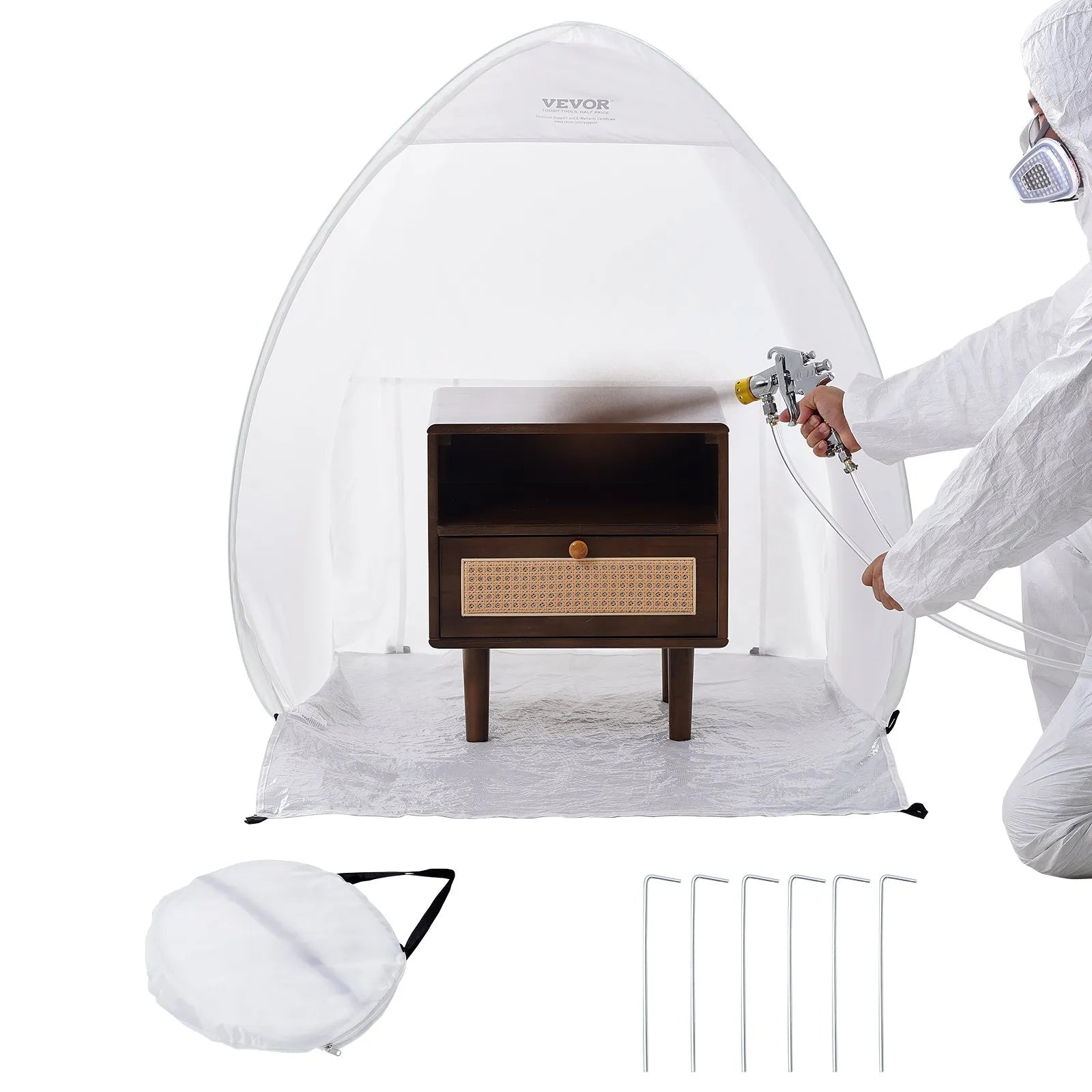VEVOR Spray Paint Shelter Portable Spray Paint Tent Booth 40x35x40 in Pop Up