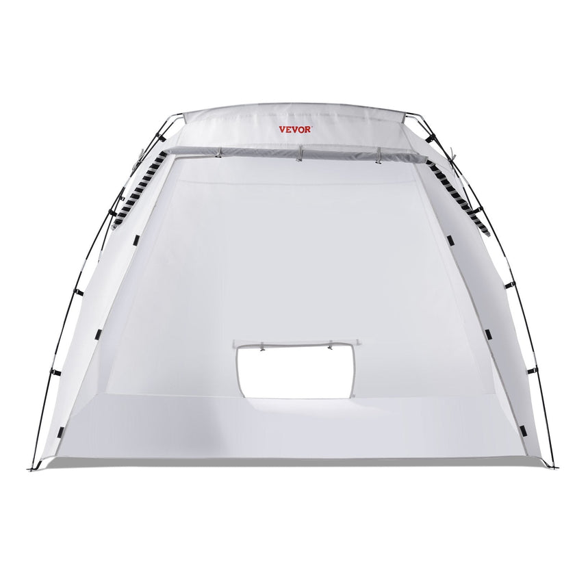 VEVOR Spray Paint Shelter, 7.5x5.2x5.2ft Portable Spray Paint Tent with Built-In Floor & Mesh Screen, Foldable Pop Up Paint Booth for Furniture Large DIY Hobby Tool Painting Station