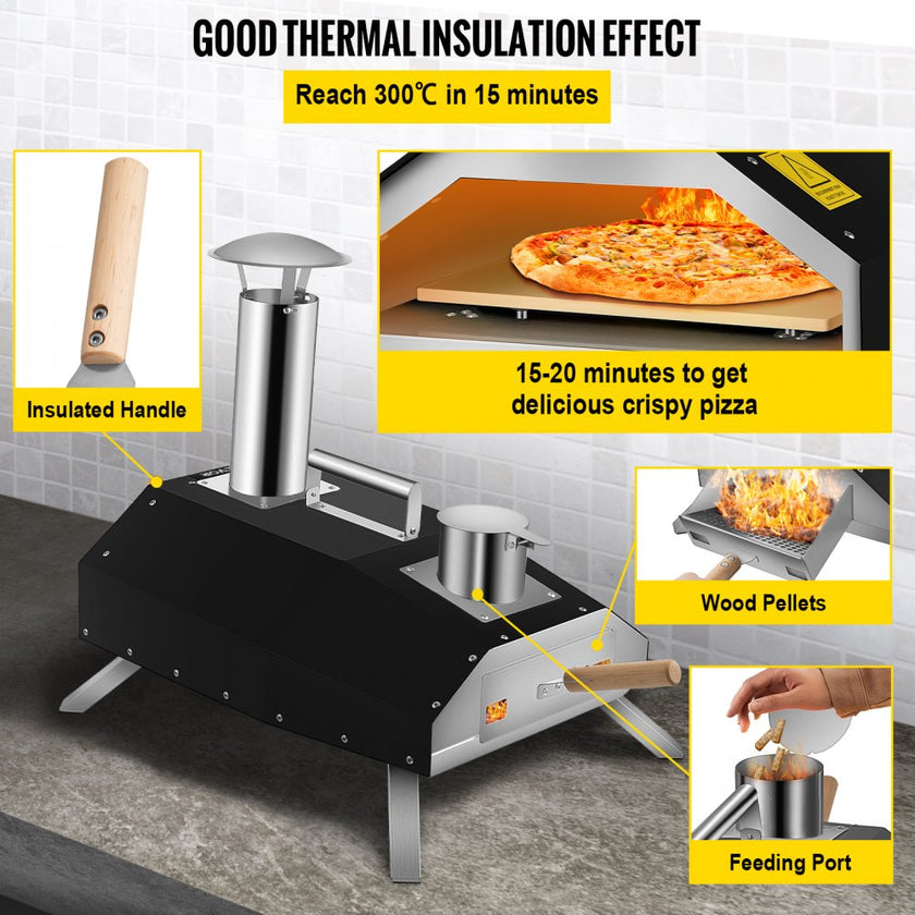 VEVOR Portable Pizza Oven, 12\