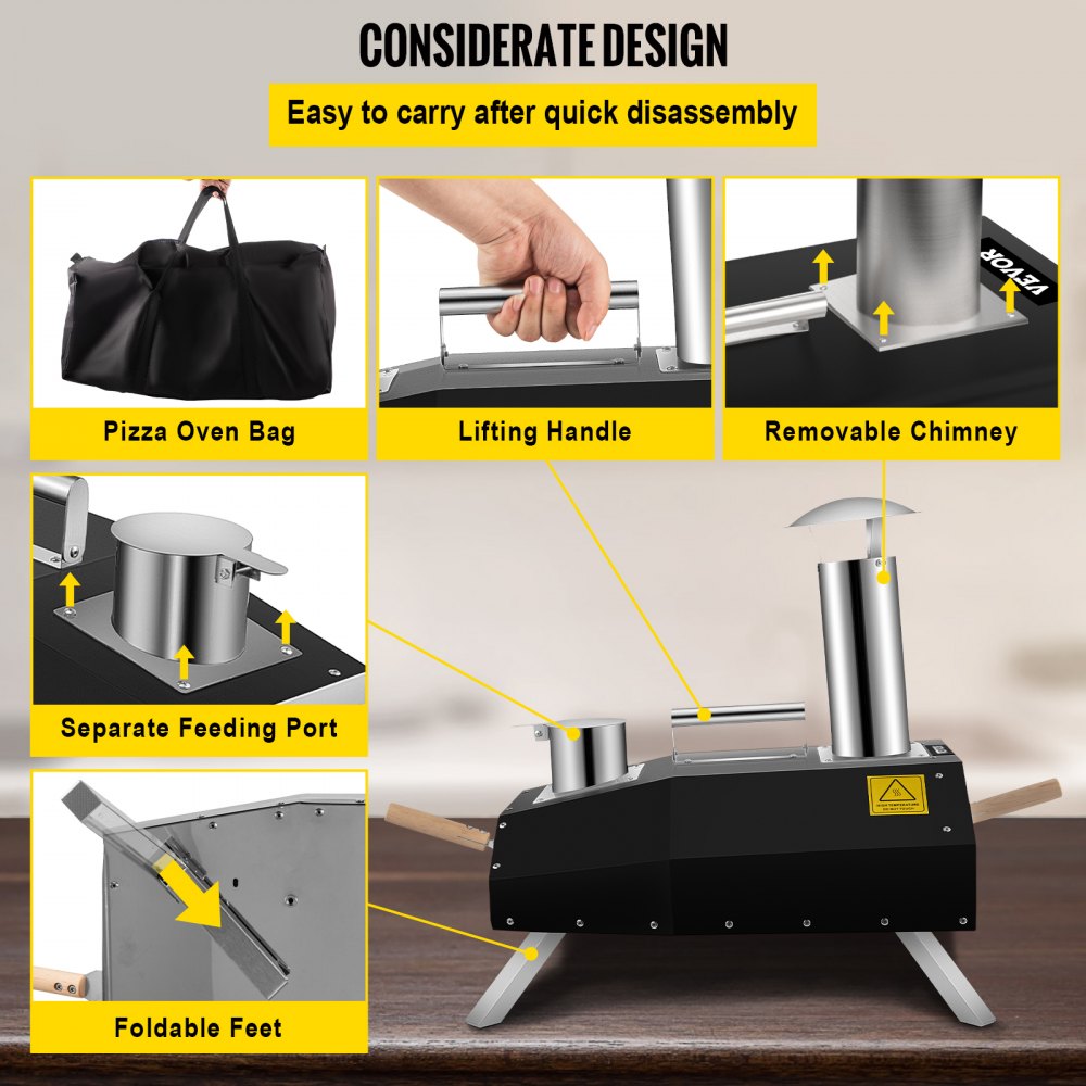 VEVOR Portable Pizza Oven, 12\