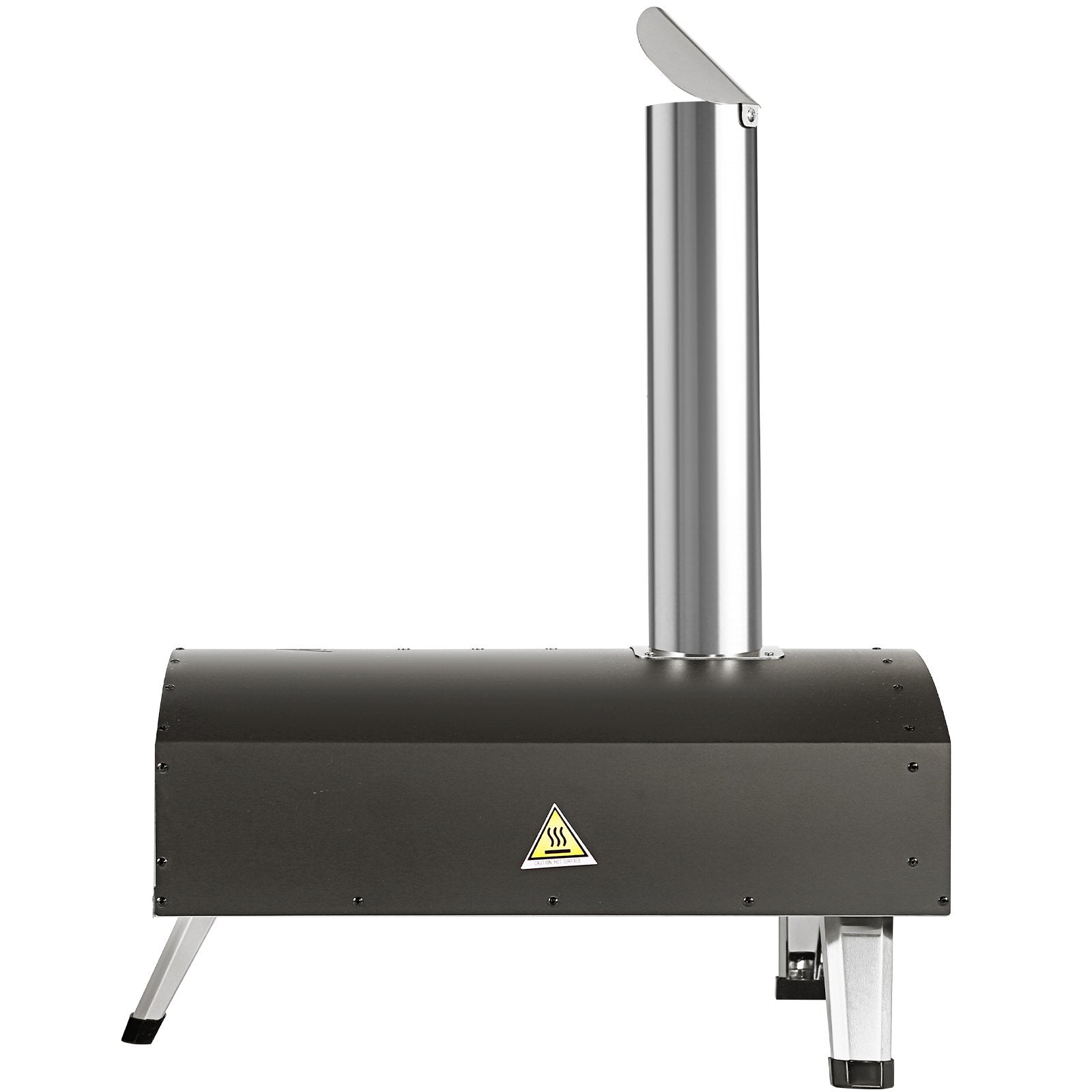 VEVOR Outdoor Pizza Oven, Wood Pellet and Charcoal Fired Pizza Maker 12-inch, Portable Outside Stainless Steel Pizza Grill with Pizza Stone, Waterproof Cover, Shovel, Wood Burner for Backyard Camping