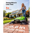 Walk-Behind Hand Push Floor Sweeper, Non-Electric Manual Floor Sweeper with 25.6