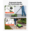 Walk-Behind Hand Push Floor Sweeper, Non-Electric Manual Floor Sweeper with 25.6