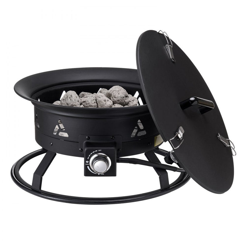 VEVOR Propane Fire Pit 24” Outdoor Portable Gas Fire Pit for Heating 58000 BTU