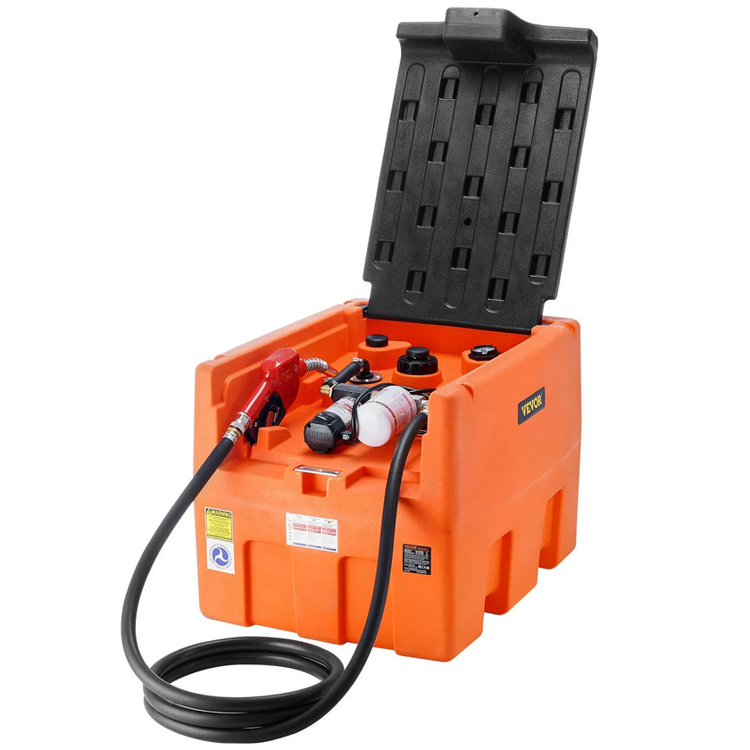 VEVOR Portable Diesel Tank 48 Gal Fuel Tank with 12V Electric Transfer Pump