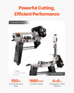 VEVOR Metal Horizontal Band Saw 4 in x 6 in 550W Variable Speed Bandsaw 110V