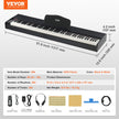 VEVOR 88 Key Fully Weighted Digital Piano Dual Keyboard Speakers Sustain Pedal