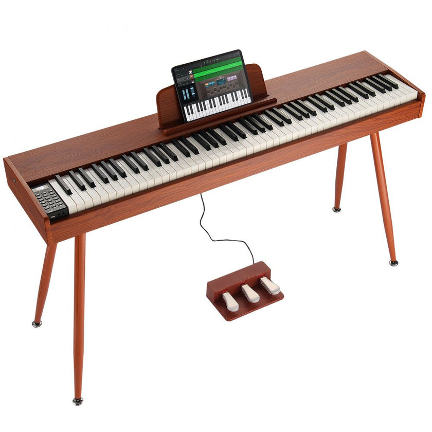 VEVOR 88 Key Fully Weighted Digital Piano Dual Keyboard Four Legged Stand
