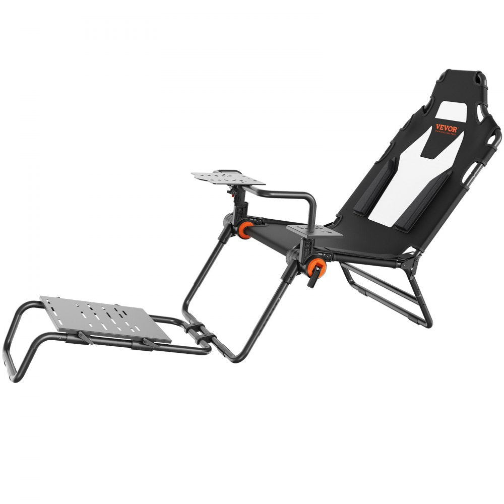 VEVOR Racing Wheel Stand Foldable Fit For Logitech,Thrustmaster,Fanatec,Hori,Mad Catz, Carbon Steel Driving Simulator Cockpit Adjustable Pedal & Seat ,Fit Most Wheels and Pedals, Max. Load 330lbs