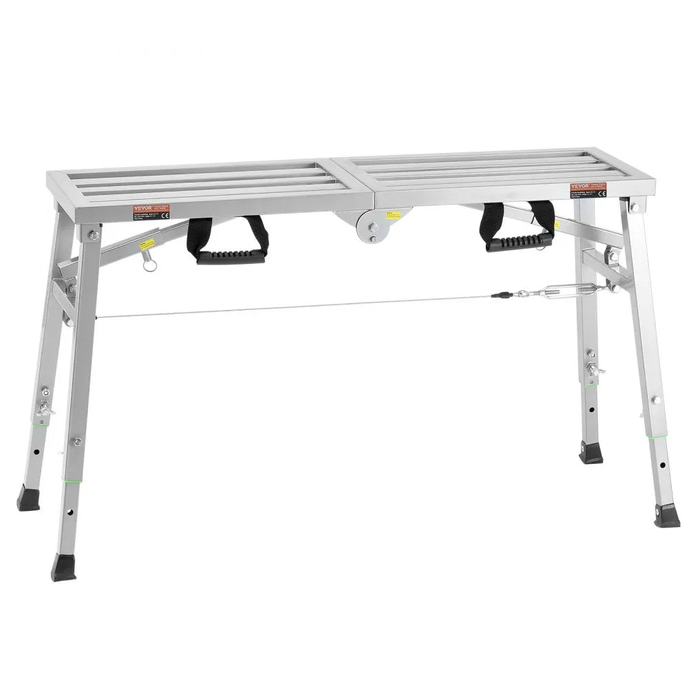 VEVOR Work Platform Adjustable Height Portable Scaffolding Platform 400 lb Load