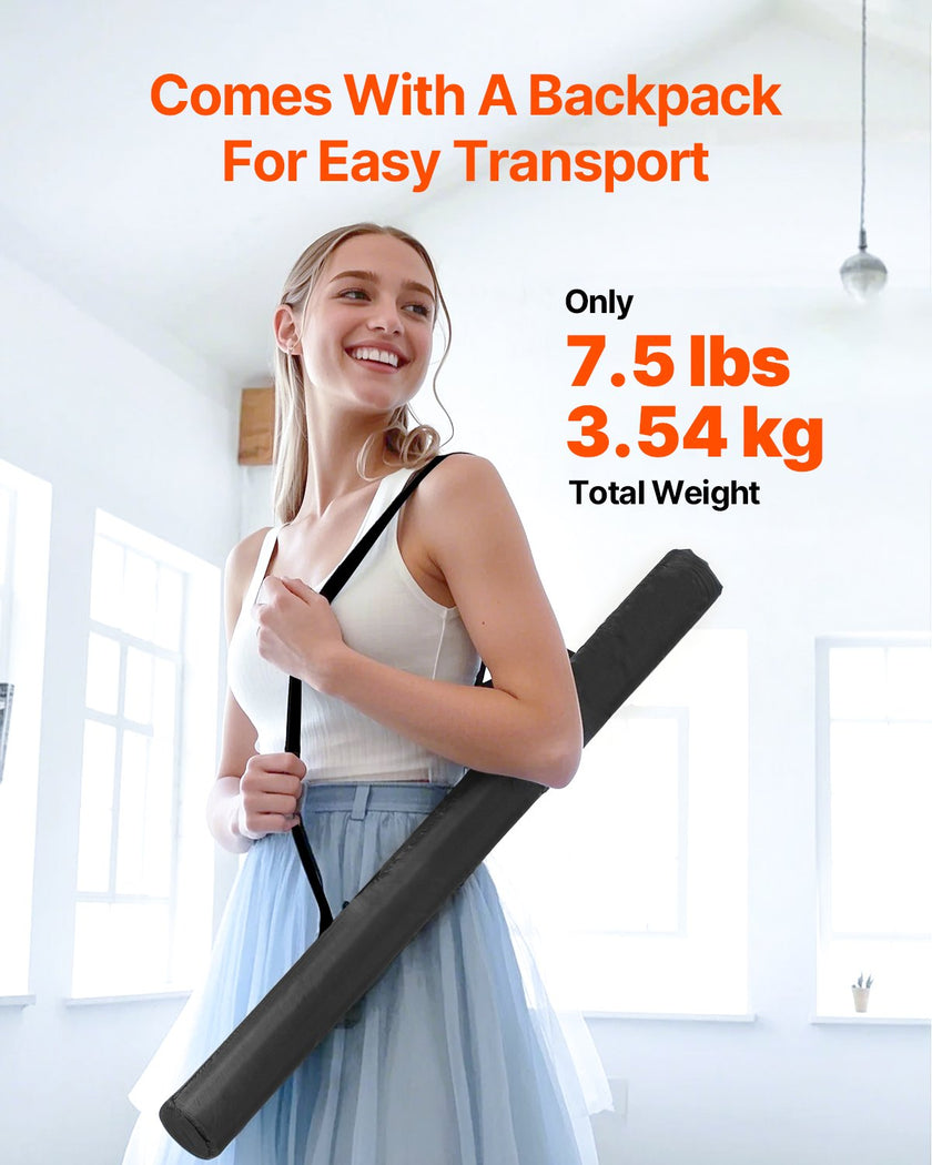 Gym Flooring Set 6.6' x 3' PVC Yoga Fitness Equipment Mat for Pilates