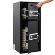 Double Door Home Safe, 3.3 Cu. Ft. Electronic Security Safe with Digital Keypad, Drop Slot & Backup Keys