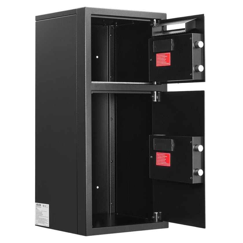 Double Door Home Safe, 3.3 Cu. Ft. Electronic Security Safe with Digital Keypad, Drop Slot & Backup Keys
