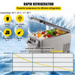 VEVOR Portable Refrigerator 37 Quart(35 Liter),12 Volt Refrigerator App Control(-4?~68?), Car Refrigerator Dual Zone with 12/24v DC & 110-240v AC for Camping, Travel, Fishing, Outdoor or Home Use