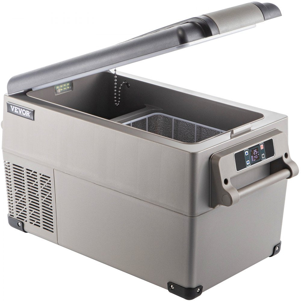 VEVOR Portable Refrigerator 37 Quart(35 Liter),12 Volt Refrigerator App Control(-4?~68?), Car Refrigerator Dual Zone with 12/24v DC & 110-240v AC for Camping, Travel, Fishing, Outdoor or Home Use