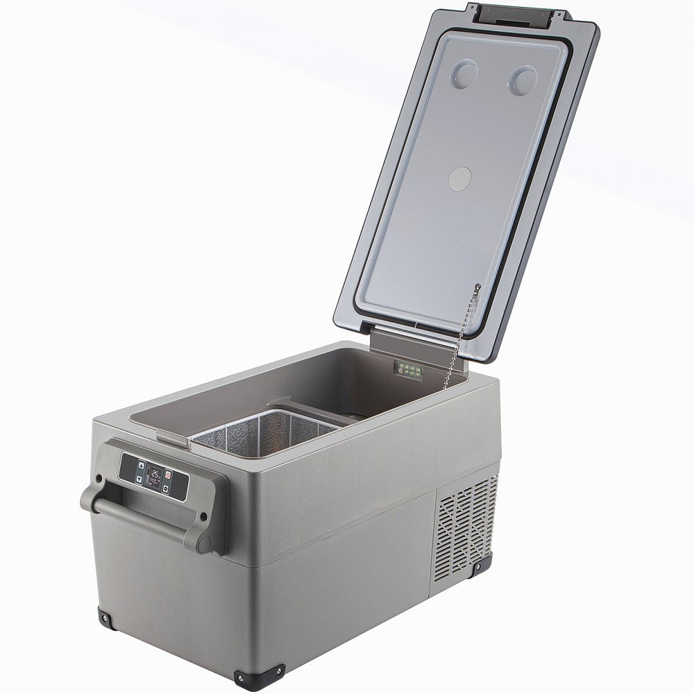 VEVOR Portable Refrigerator 37 Quart(35 Liter),12 Volt Refrigerator App Control(-4?~68?), Car Refrigerator Dual Zone with 12/24v DC & 110-240v AC for Camping, Travel, Fishing, Outdoor or Home Use