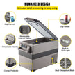 VEVOR 12 Volt Refrigerator 45L(48qt) Fast Cooling Portable Freezer with App Control(-4?~68?) Car Fridge with 12/24v DC & 110-240v AC for Travel, Camping and Home Use, 48 Quart, Black