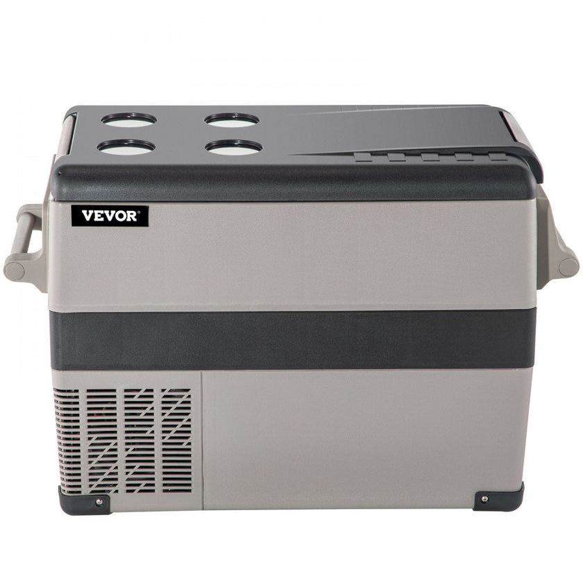 VEVOR 12 Volt Refrigerator 45L(48qt) Fast Cooling Portable Freezer with App Control(-4?~68?) Car Fridge with 12/24v DC & 110-240v AC for Travel, Camping and Home Use, 48 Quart, Black