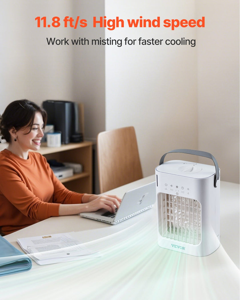 VEVOR Portable Air Conditioner 4-in-1 Evaporative Air Cooler 700ml Water Tank