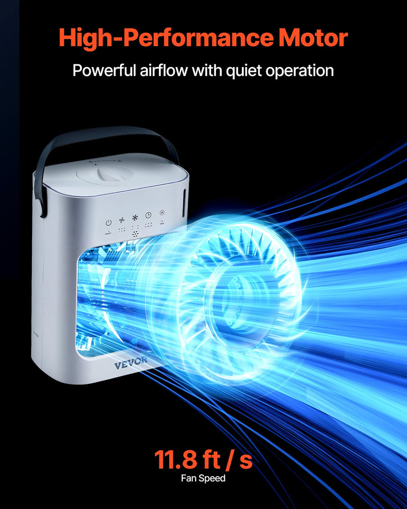 VEVOR Portable Air Conditioner 4-in-1 Evaporative Air Cooler 700ml Water Tank