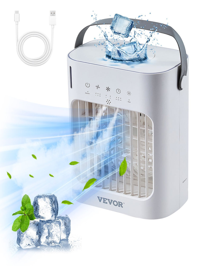 VEVOR Portable Air Conditioner 4-in-1 Evaporative Air Cooler 700ml Water Tank