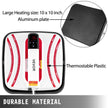 VEVOR Heat Press 10 x 10 Inch Easy Press 4 in 1 800W Red Portable Easy Mini Press Heat Double-Tube Heating Press Machine Mini Press DIY Mugs, Caps, T-Shirts and Plates with Sensitive Touch Screen