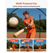 Baseball Batting Cage – 40 x 12 x 10 FT Freestanding Portable Hitting Cage with 4-Ply Knotless Polyester Net & Pitching Machine Opening