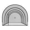 Baseball Batting Cage – 40 x 12 x 10 FT Freestanding Portable Hitting Cage with 4-Ply Knotless Polyester Net & Pitching Machine Opening