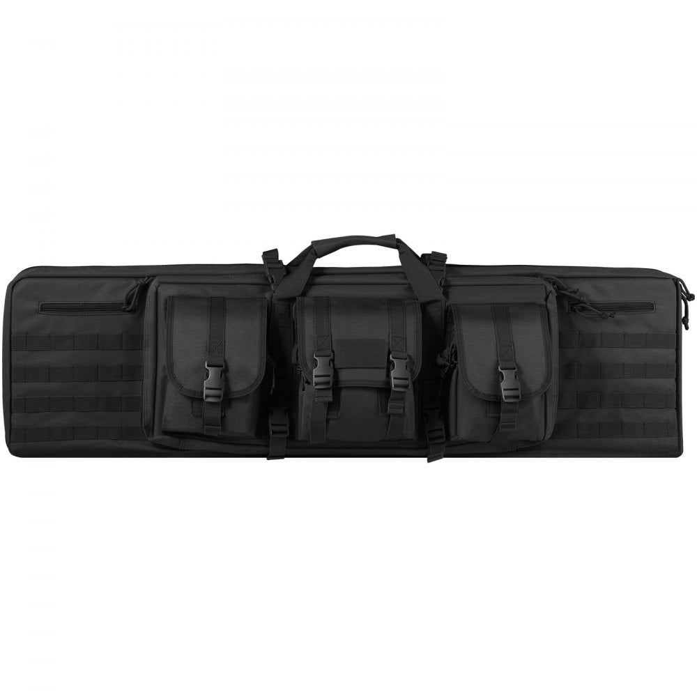 VEVOR Rifle Bag, 36 inch Tactical Double Long Gun Bag, Soft Rifle Case with Lockable Zipper, Portable Handle & Shoulder Strap, 3 Large Storage Pockets Rifle Case for Two 34
