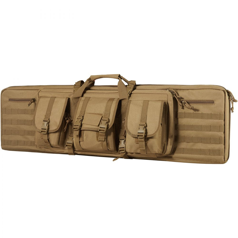 VEVOR Rifle Bag, 36 inch Tactical Double Long Gun Bag, Soft Rifle Case with Lockable Zipper, Portable Handle & Shoulder Strap, 3 Large Storage Pockets Rifle Case for Two 34