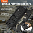 VEVOR Rifle Bag, 42 inch Tactical Double Long Gun Bag, Soft Rifle Case with Lockable Zipper, Portable Handle & Shoulder Strap, 3 Large Storage Pockets Rifle Case for Two 40