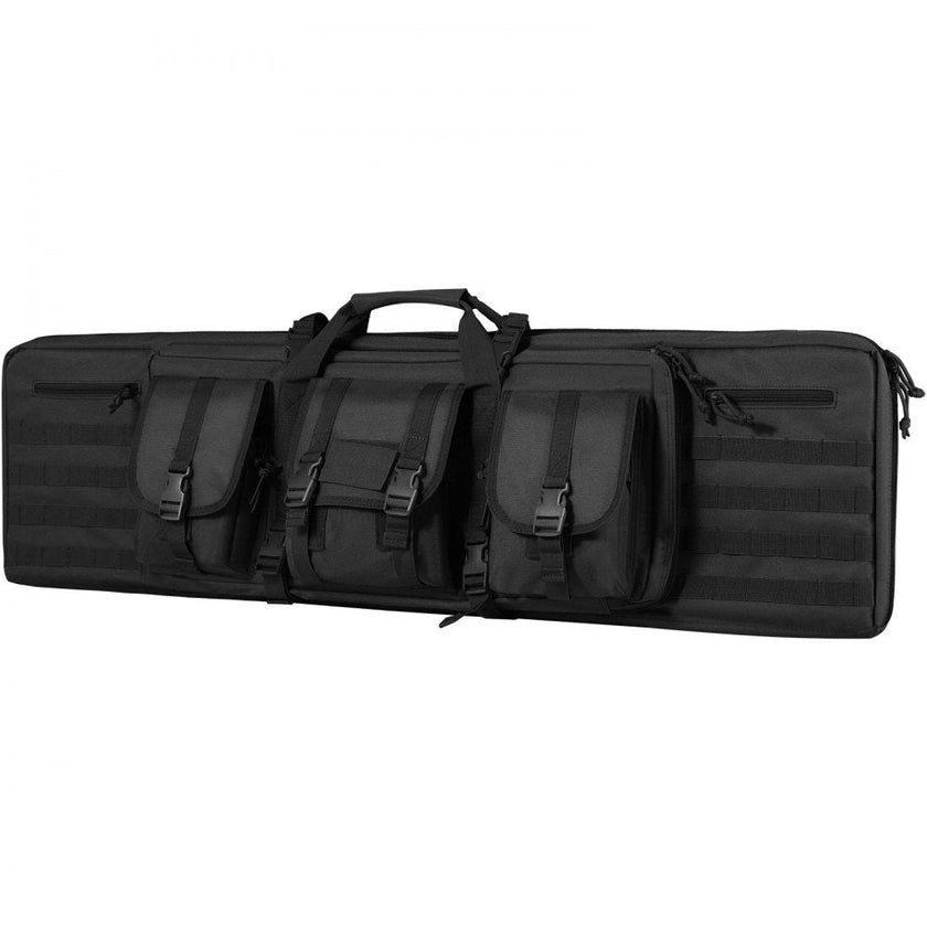 VEVOR Rifle Bag, 42 inch Tactical Double Long Gun Bag, Soft Rifle Case with Lockable Zipper, Portable Handle & Shoulder Strap, 3 Large Storage Pockets Rifle Case for Two 40