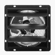 VEVOR 12 inch Shutter Exhaust Fan, Wall Mounted Attic Vent Fan with Smart Programming Variable Speed Temperature Control, 1500 CFM,EC Motor,Timer, for Shed,Garage,Greenhouse Ventilation Cooling,Black