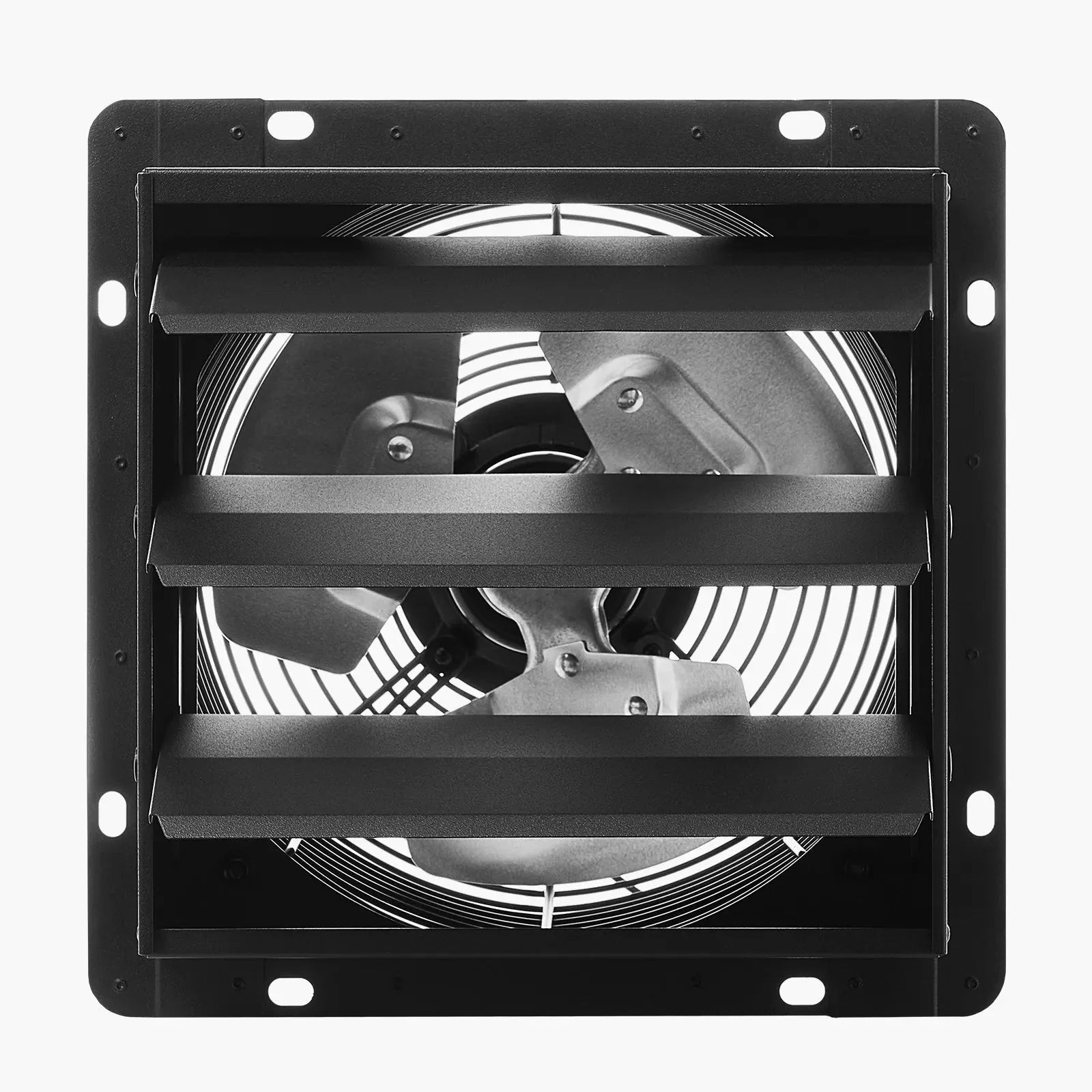VEVOR 12 inch Shutter Exhaust Fan, Wall Mounted Attic Vent Fan with Smart Programming Variable Speed Temperature Control, 1500 CFM,EC Motor,Timer, for Shed,Garage,Greenhouse Ventilation Cooling,Black