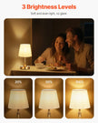 VEVOR Cordless Table Lamp Rechargeable Battery Small Lamp Fabric Shade Gold