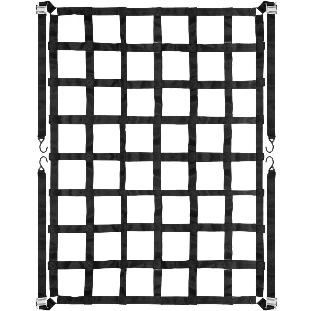 VEVOR 3.5'x 4.1' Cargo Net with S-Hooks, Truck Bed Cargo Net Heavy Duty Cargo Nets Capacity 1100LBS for Pickup Trucks (42