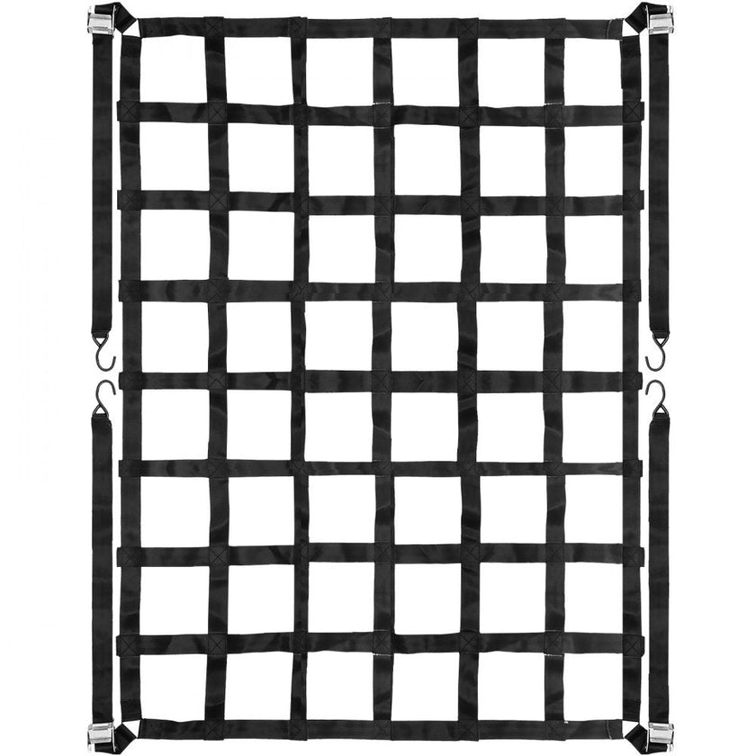 VEVOR 3.5'x 4.1' Cargo Net with S-Hooks, Truck Bed Cargo Net Heavy Duty Cargo Nets Capacity 1100LBS for Pickup Trucks (42